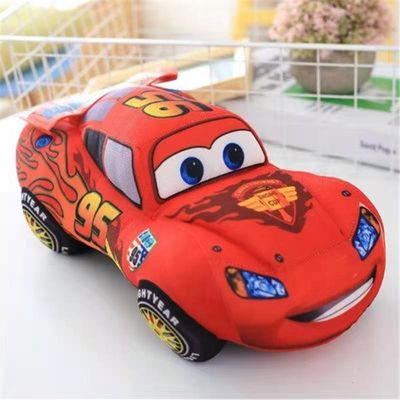 логотип печатания игрушки автомобиля Mcqueen автомобиля 25cm изготовленным на заказ заполненный мультфильмом красный