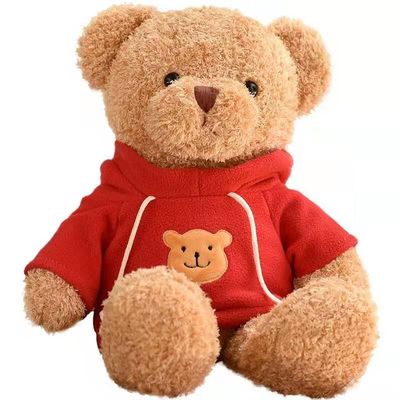 подушка спать девушки игрушек плюша плюшевого мишки Hoodie 30cm красная милая маленькая