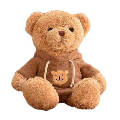 подушка спать девушки игрушек плюша плюшевого мишки Hoodie 30cm красная милая маленькая