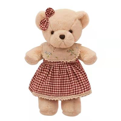 OEM медведя 30cm игрушки красной плюшевого мишки юбки шотландки привлекательной мягкий