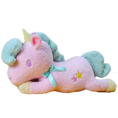 девушки хлопка игрушки единорога 25cm Джемини подушка спать чучел лошади мягкой милая