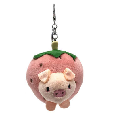 игрушки плюша животной стороны клубники мультфильма 10cm ключевые цепные для ключей автомобиля